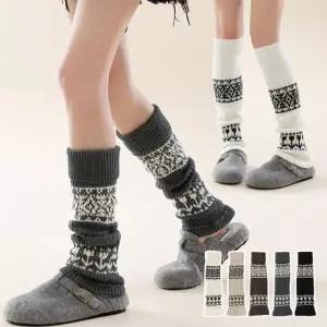 다리보온 겨울니삭스 여성 니트 눈 레그워머 기모레그워머 발목토시 팔토시 니트레그워머 부츠컷레그워머