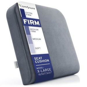 컴피슈어 시트 쿠션 엑스트라 라지 - 리클라이너, 휠체어, 사무용 의자, 스타디움, 블리처, 자동차, 바닥, 파티오 가구, 과체중 사용자 19 u201Dx17 u201D