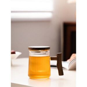 사마글라스 차우리는도구 유리 1L 내열 차한 투명 티메이커 손잡이