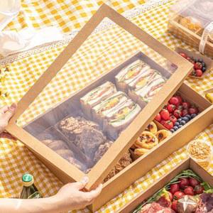 크래프트 종이 상자 수제 도시락 비스킷 바베큐 쿠키 타르트 베이커리