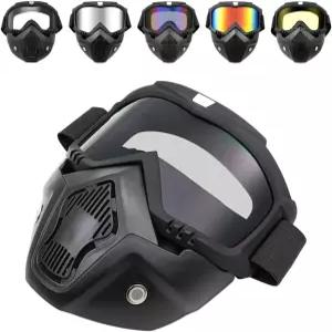 탈부착 가능한 페이스 마스크와 조절 모터크로스 안경을 착용한 라이딩 고글 더트 바이크 오토바이