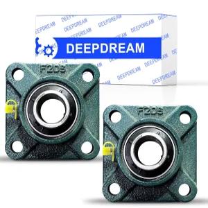 딥드림 UCF20516 베개 블록 베어링 2개 1인치 보어 사각 플랜지 장착 샤프트 셀프 얼라인먼트