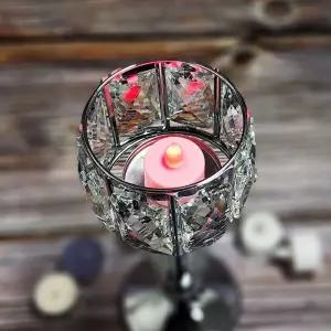 실버 크리스탈 촛대 M카페인테리어 소품 장식품 캔들홀더 인소품 앤틱 인품 오브제 들홀더 촬영