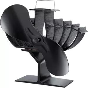 하나요는 목재 스토브 팬 고풍량 대형 열 구동 비전기 벽난로 액세서리 목재용으로 업그레이드했습니다