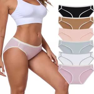 ANLIQI 여성용 모달 속옷 마이크로파이버 비키니 팬티 소프트 여성 힙스터 S3XL