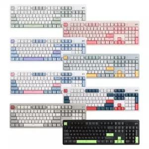 지클릭커 OFFICEPRO WK50 사일런스 M RGB 무소음 방수 무선 블루투스 키보드 104 (Retro)