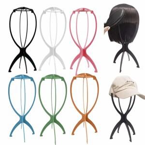 3pcs 가발 스탠드  및 모자 접이식 헤어 피스 홀더 이발 훈련 가정 사용 디스플레이 스타일링 도구