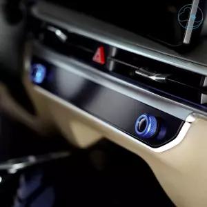 더뉴 쏘렌토MQ4 페이스리프트 에어컨 조그 다이얼 커버 스크래티 방지 튜닝 용품