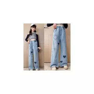 주니어청바지 여아 청바지 170호 중딩 버뮤다 청바지 워싱 헤짐 초등