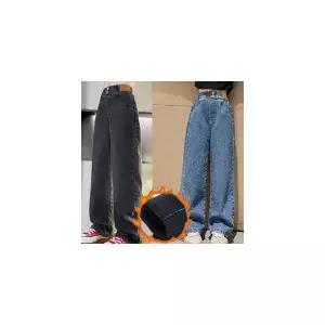 더체리주니어 주니어청바지 여아 청바지 기모 겨울 벌룬 와이드 트레이닝 초등 170호 중딩 여아옷