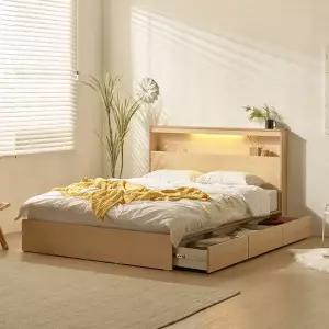 알파침대 이브 LED 1단 수납침대 D