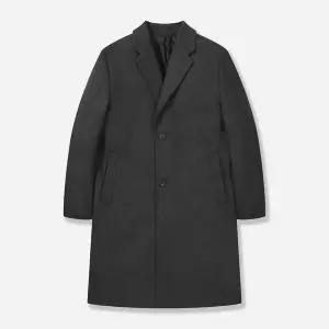 [본](신세계 사우스시티)25년 F/W 이태리 FORTEX원단 그레이 루즈핏 싱글 2버튼 체스터 코트