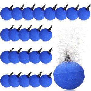 테르웬 24팩 연못용 수족관 에어 스톤 버블러 2인치 모양 버블 해제 도구 어항 버킷 수경 재배 연못 공기 펌프 액세서리 다크 블루