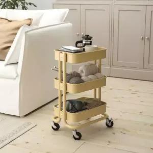 [이케아] 로스코그 카트 베이지옐로 28x38x61 cm