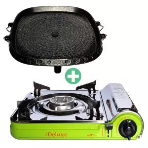 맥스 슬림고화력 휴대용 가스렌지 /캠핑용/업소용/가정용 가스버너 MS-3500S + 사각불판