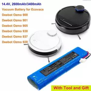 카메론 진공 배터리 디봇 오즈모 900 901 905 930 937 920 DG36 DG70 용 2600mAh 3400mAh
