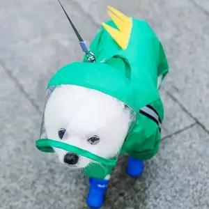 [하프클럽/알티피아]애견 애견옷 공룡 초록 우의