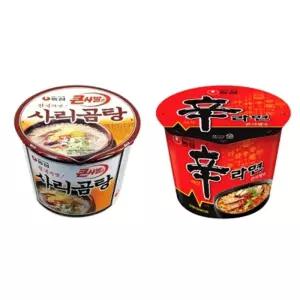 농심 사리곰탕 큰사발x6컵+신라면 큰x6