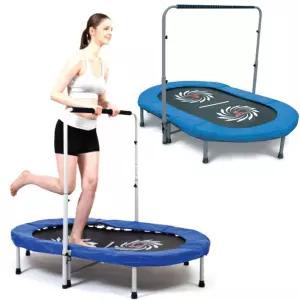 KS 2명이 동시에 사용 가능한 2인용(타원형) 트램폴린/스포츠완구/온가족/점핑기구/전신운동/방방이/어린이