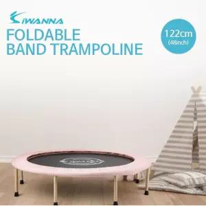 이중 접이식 밴드타입 트램폴린 122cm 핑크/운동기구/트램펄린/스포츠완구/가족/점핑기구/전신운동/방방이