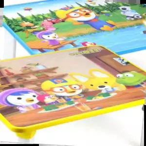 아기책상 유아 어린이 캐릭터 접이식 공부상 밥상 테이블