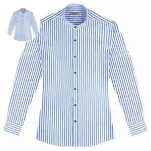 런던 스트라이프 슬림 셔츠_SV7130 긴팔 차이나칼라