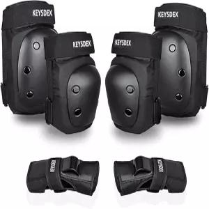 키덱스 무릎 패드 팔꿈치 성인 청소년을 위한 손목 보호대 6 in 1 롤러 스케이트보드 스쿠터 인라인