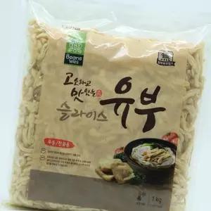(다올)슬라이스 유부 우동 어묵탕 냉동 1kg 간식 토핑