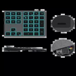 무선 블루투스 메탈 백라이트 숫자키패드 무소음 충전식