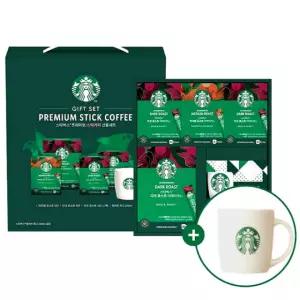 스타벅스 아메리카노 프리미엄 스틱커피 80입 화이트 머그잔 선물세트