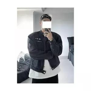 남자 청자켓 겨울 쇼트 데님 코트 헤어디자이너 패드 스탠드넥 재킷 원픽4