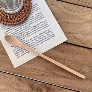 우드 티스푼 긴 숟가락 커피 전용 수저 디저트용 (WFKD5W7)