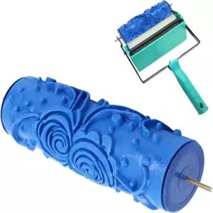 5인치 고무 패턴 페인트 롤러 재사용 가능한 장식 예술 텍스처 벽 스텐실 가구 옷 캐비닛 도어 드레이프
