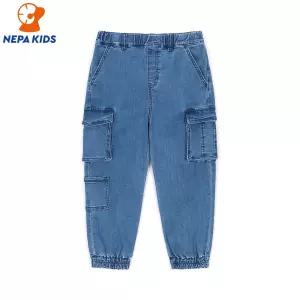 NEPA KIDS 네파키즈 공용 쿨맥스 사인 조거 데님팬츠 KKC1604