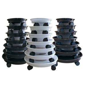 이동식 원형 물받침/화분받침대/이동식/바퀴/서랍/화분받침