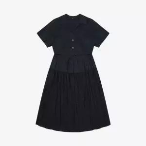 [갤러리아] [SI]도트 펀칭 카라 셔링 원피스(SHK2058DOO)