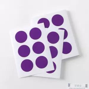 원형 스티커 30mm 60매 퍼플 원형라벨 칭찬스티커