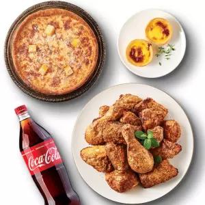 [굽네치킨] 고추바사삭+시카고피자+에그타르트+콜라