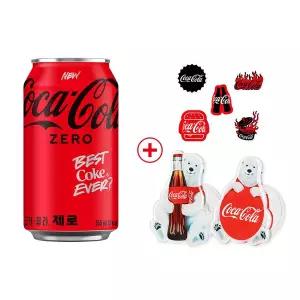 [본사직영] 코카콜라제로350ml X24입+코카콜라 그립톡(랜덤2종)+스티커 증정