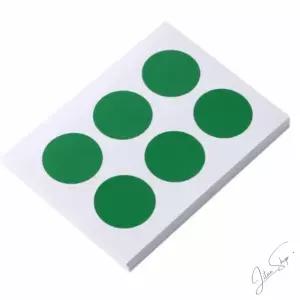 다온샵 30mm 그린 원형 스티커 컬러스티커
