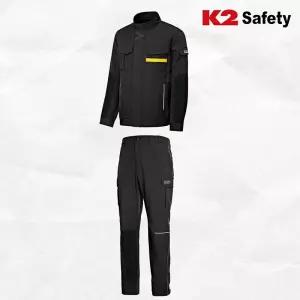 K2 SAFETY JK-A2101(자켓) PT-A2301(팬츠) 세트  멀티포켓 포인트 반사띠 올블랙 상