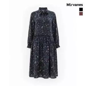 미르바네스 빈티지 플라워 쉬폰 원피스