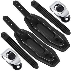 Soulchen 2개 스노보드 바인딩 발목 스트랩 교체용 블랙 11 x 3 인치 스키 보드 부츠 도구 스케이트보드 범용 액세서리용