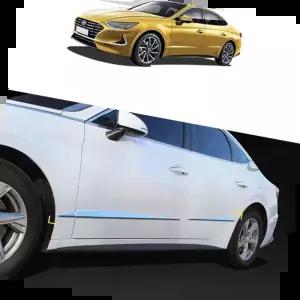 자동차인테리어용품 사이드 스커트 크롬 몰딩 언더라인 튜닝 소나타DN8