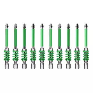 논슬립 십자 드라이버 비트 스프링타입 65mm 10개 자동탈거 전동드릴 임팩드릴
