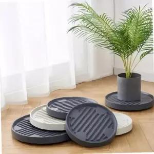 히든 바퀴 내장형 초슬림 화분받침(원형) 4호 28.5cm