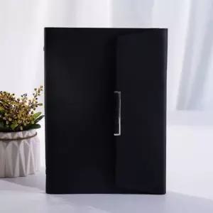 직장인 업무 노트 A5 가죽 다이어리 자석 블랙