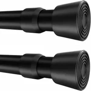 샤워 커튼봉 2개 조절 가능 53-98인치 직경 0.86인치 스프링 텐션봉 노 드릴 욕실 창문 주방 옷장 방