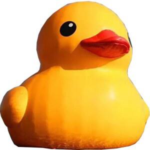 공원 대형 러버덕 에어바운스 공기펌프 노란색 오리 야외 풍선 수상 호수 2m 파티