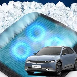 아이오닉5 호환 차량용 쿨링시트 메쉬 4팬용방석 사무실 여름방석 자동차 의자 아이스 휴대용 용통풍 용자